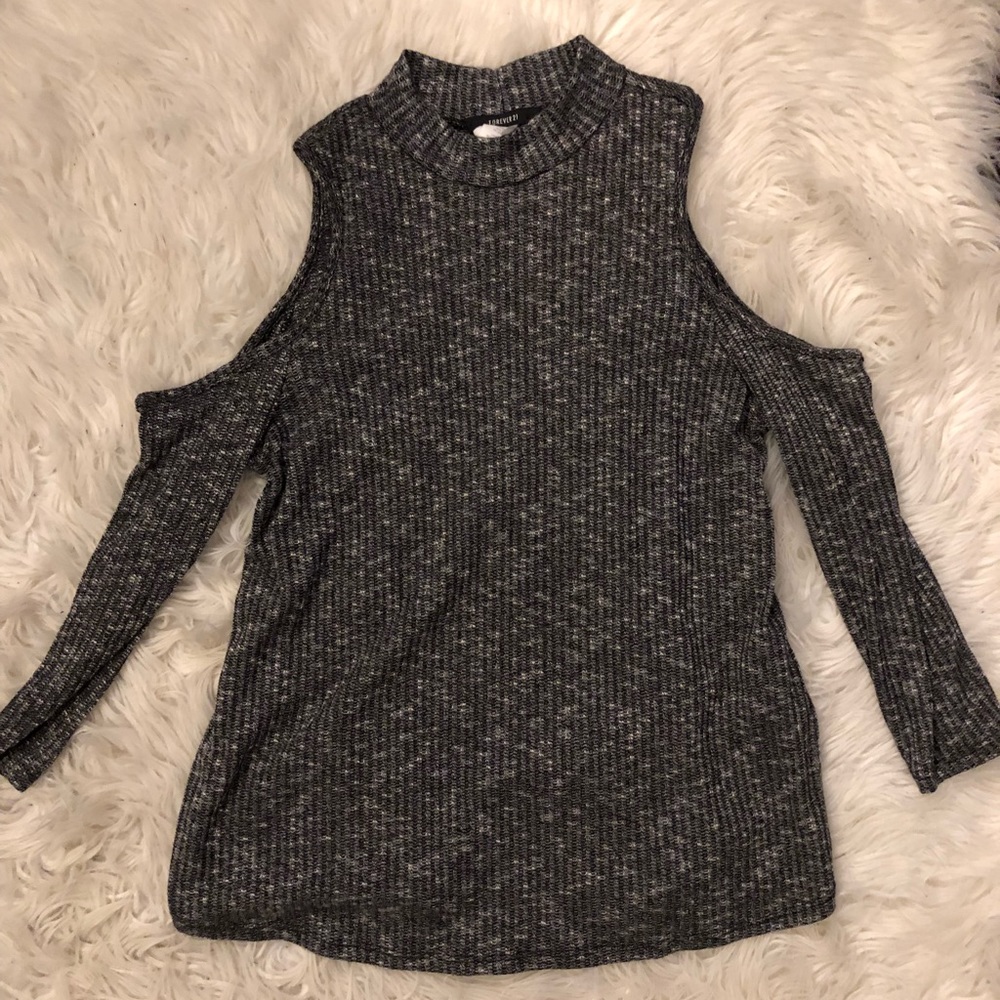 Forever 21 Turtle Neck cold shoulder top